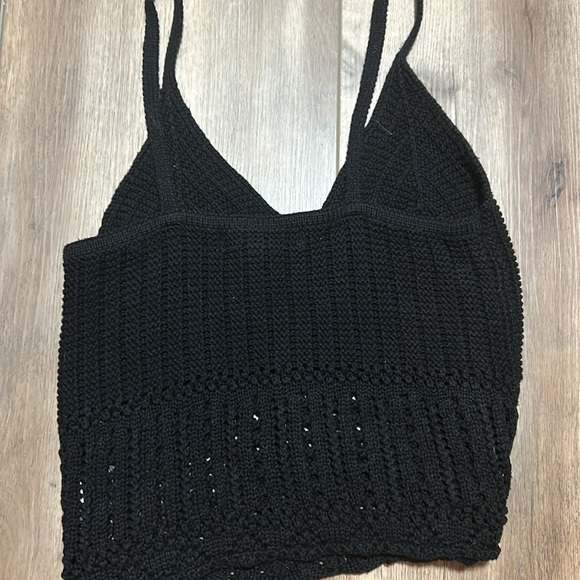 Urban Vintage Knit Black Tank Top - Picture 3 of 5